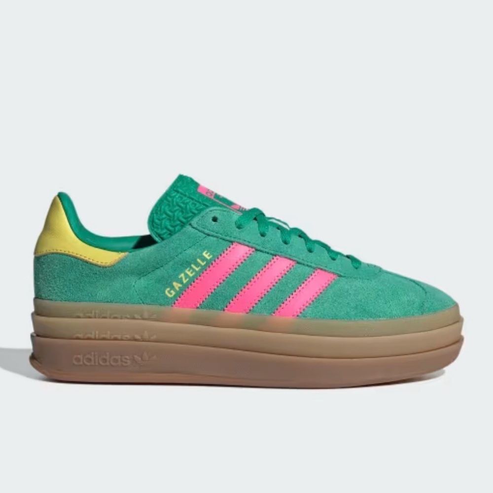Limited Edition Adidas Gazelle Women's Sneakers in Green, Pink, and Yellow